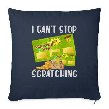 Je ne peux pas arrêter de gratter - Housse de coussin décorative 45 x 45 cm - bleu marine - Devant