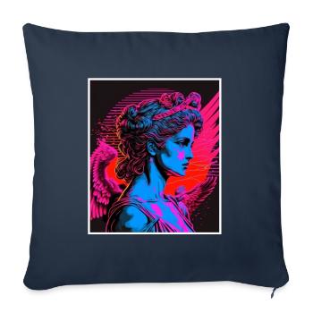 Vaporwave Greek mythology God Neon Olympus - Sofa pillowcase 17,3'' x 17,3'' (45 x 45 cm) - navy - Front