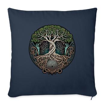 Tree of Life Celtic Vikings - Sofa pillowcase 17,3'' x 17,3'' (45 x 45 cm) - navy - Front