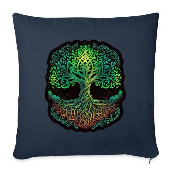Tree of Life Celtic Vikings - Sofa pillowcase 17,3'' x 17,3'' (45 x 45 cm) - navy - Front