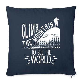 Climb The Mountain To See The World - Sofa pillowcase 17,3'' x 17,3'' (45 x 45 cm) - navy - Front