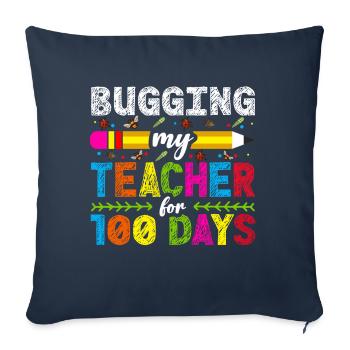 My teacher nerves for 100 days 100th day of school - Sofa pillowcase 17,3'' x 17,3'' (45 x 45 cm) - navy - Front