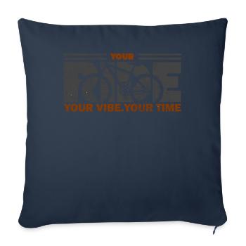 VTT Votre Balade Your Vibe Votre Temps - Housse de coussin décorative 45 x 45 cm - bleu marine - Devant