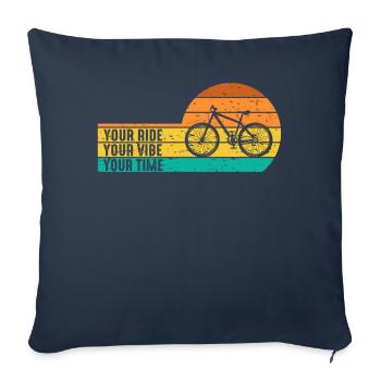VTT Votre Balade Your Vibe Votre Temps - Housse de coussin décorative 45 x 45 cm - bleu marine - Devant