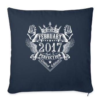 February 2017 | February 2017 anniversary 2017 - Sofa pillowcase 17,3'' x 17,3'' (45 x 45 cm) - navy - Front