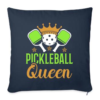 Pickleball Queen Paddle Sports Game Player - Sofa pillowcase 17,3'' x 17,3'' (45 x 45 cm) - navy - Front