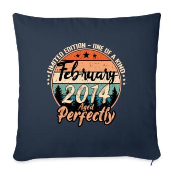 February 2014 anniversary 2014 legends February - Sofa pillowcase 17,3'' x 17,3'' (45 x 45 cm) - navy - Front