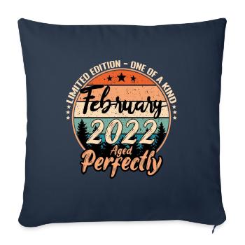 February 2022 anniversary 2022 legends February - Sofa pillowcase 17,3'' x 17,3'' (45 x 45 cm) - navy - Front