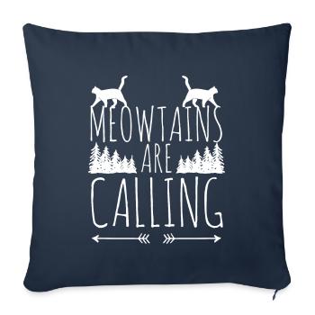 Cat Kitten Mountains Randonnée Escalade en plein air - Housse de coussin décorative 45 x 45 cm - bleu marine - Devant