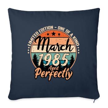 Mars 1985 anniversaire 1985 légendes Mars - Housse de coussin décorative 45 x 45 cm - bleu marine - Devant