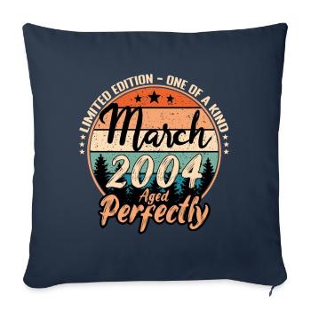 March 2004 anniversary 2004 legends March - Sofa pillowcase 17,3'' x 17,3'' (45 x 45 cm) - navy - Front
