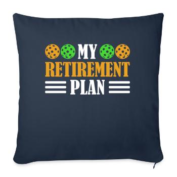 My retirement plan Paddle sport pickleball player - Sofa pillowcase 17,3'' x 17,3'' (45 x 45 cm) - navy - Front