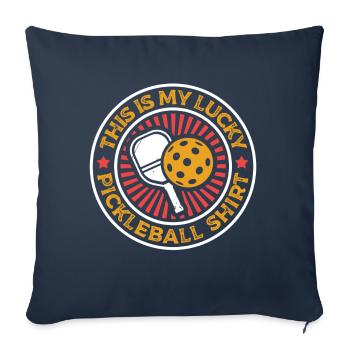 This is my luck pickleball paddle sport game - Sofa pillowcase 17,3'' x 17,3'' (45 x 45 cm) - navy - Front