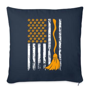 American Halloween Witchcraft Flag Holiday - Sofa pillowcase 17,3'' x 17,3'' (45 x 45 cm) - navy - Front