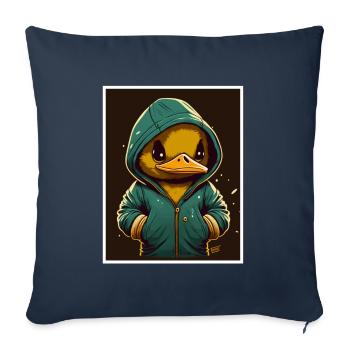 Bird Duck Goose Morning Grouch Sarcasm Colleague - Sofa pillowcase 17,3'' x 17,3'' (45 x 45 cm) - navy - Front