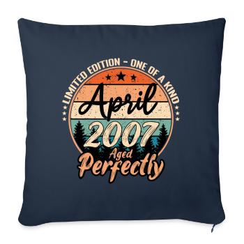 Avril 2007 anniversaire 2007 légendes Avril - Housse de coussin décorative 45 x 45 cm - bleu marine - Devant