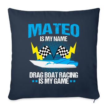Racing boat design for drag boat racing - Sofa pillowcase 17,3'' x 17,3'' (45 x 45 cm) - navy - Front