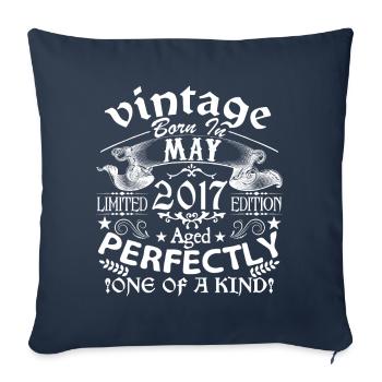 May 2017 | anniversary 2017 Vintage May - Sofa pillowcase 17,3'' x 17,3'' (45 x 45 cm) - navy - Front