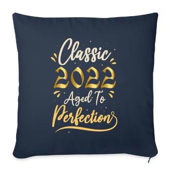 Anniversaire 2022 cadeau 2022 Classic 2022 - Housse de coussin décorative 45 x 45 cm - bleu marine - Devant