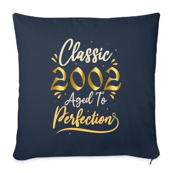 Birthday 2002 gift 2002 Classic 2002 - Sofa pillowcase 17,3'' x 17,3'' (45 x 45 cm) - navy - Front