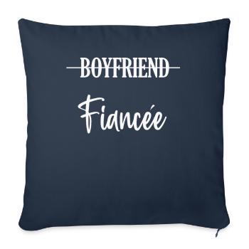 Couple Engagement Engaged Men Funny Fiancee - Sofa pillowcase 17,3'' x 17,3'' (45 x 45 cm) - navy - Front