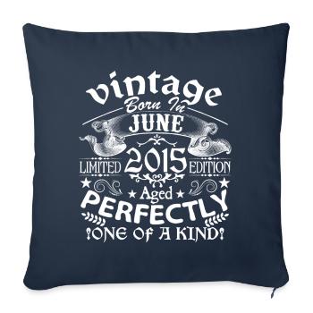 June 2015 | anniversary 2015 Vintage June - Sofa pillowcase 17,3'' x 17,3'' (45 x 45 cm) - navy - Front