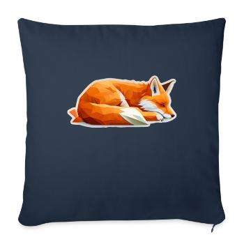 Fix and Foxi Fox Saying Sleeping Shirt Cuddle - Sofa pillowcase 17,3'' x 17,3'' (45 x 45 cm) - navy - Front