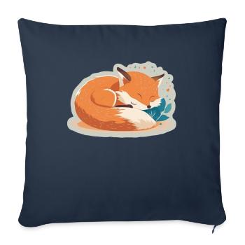Fix and Foxi Fox Saying Sleeping Shirt Cuddle - Sofa pillowcase 17,3'' x 17,3'' (45 x 45 cm) - navy - Front