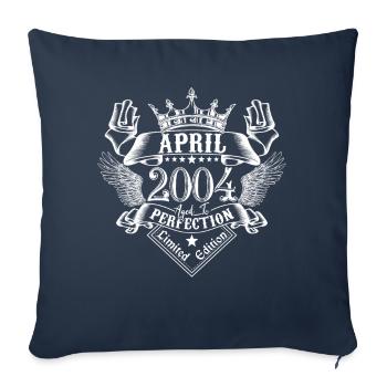 Avril 2004 | Avril 2004 anniversaire 2004 - Housse de coussin décorative 45 x 45 cm - bleu marine - Devant