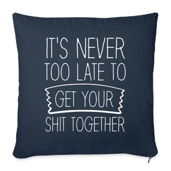Positive Inspiration Men Women Funny Motivation - Sofa pillowcase 17,3'' x 17,3'' (45 x 45 cm) - navy - Front