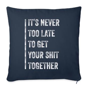 Positive Inspiration Men Women Funny Motivation - Sofa pillowcase 17,3'' x 17,3'' (45 x 45 cm) - navy - Front