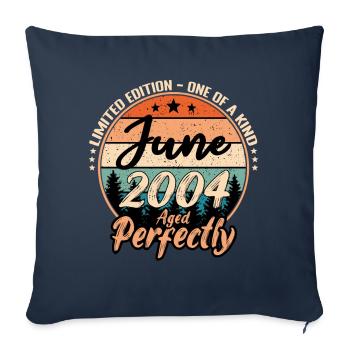 Juin 2004 anniversaire 2004 légendes Juin - Housse de coussin décorative 45 x 45 cm - bleu marine - Devant