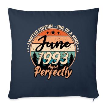 June 1993 anniversary 1993 legends June - Sofa pillowcase 17,3'' x 17,3'' (45 x 45 cm) - navy - Front