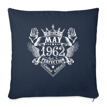 May 1962 | May 1962 anniversary 1962 - Sofa pillowcase 17,3'' x 17,3'' (45 x 45 cm) - navy - Front