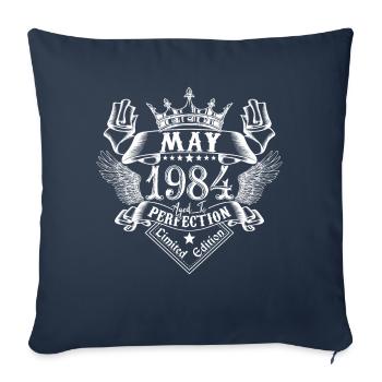 May 1984 | May 1984 anniversary 1984 - Sofa pillowcase 17,3'' x 17,3'' (45 x 45 cm) - navy - Front