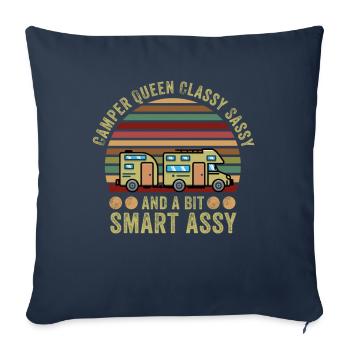 Camper Queen Classy Sassy And A Bit Smart Assy - Sofa pillowcase 17,3'' x 17,3'' (45 x 45 cm) - navy - Front
