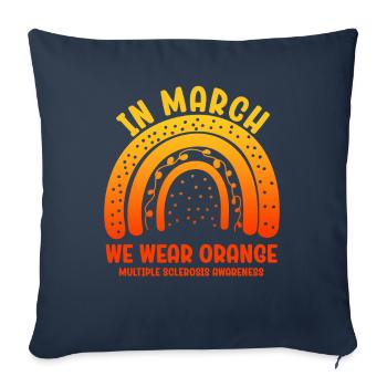 In March We Wear Orange - Sofa pillowcase 17,3'' x 17,3'' (45 x 45 cm) - navy - Front
