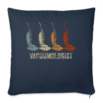 Aspirateur Vacuumlogist - Housse de coussin décorative 45 x 45 cm - bleu marine - Devant