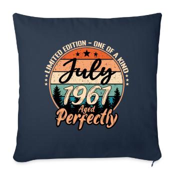 July 1961 anniversary 1961 legends July - Sofa pillowcase 17,3'' x 17,3'' (45 x 45 cm) - navy - Front