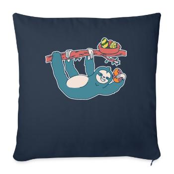 Easter Sloth Forest Wildlife Animal Festival Œufs - Housse de coussin décorative 45 x 45 cm - bleu marine - Devant