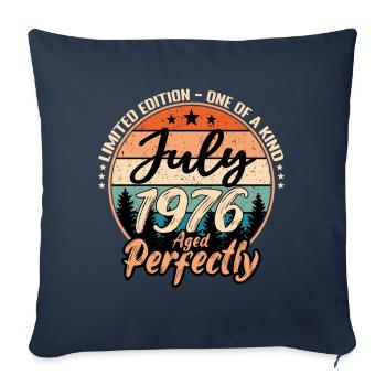 July 1976 anniversary 1976 legends July - Sofa pillowcase 17,3'' x 17,3'' (45 x 45 cm) - navy - Front