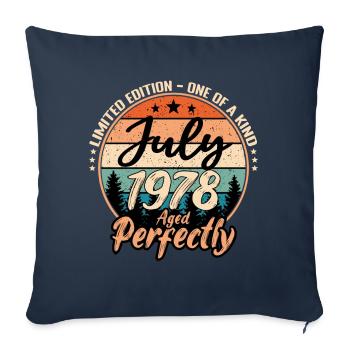 July 1978 anniversary 1978 legends July - Sofa pillowcase 17,3'' x 17,3'' (45 x 45 cm) - navy - Front
