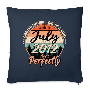 Juillet 2012 anniversaire 2012 légendes Juillet - Housse de coussin décorative 45 x 45 cm - bleu marine - Devant