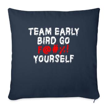 L’équipe Early Bird Go F... Toi-même - Housse de coussin décorative 45 x 45 cm - bleu marine - Devant