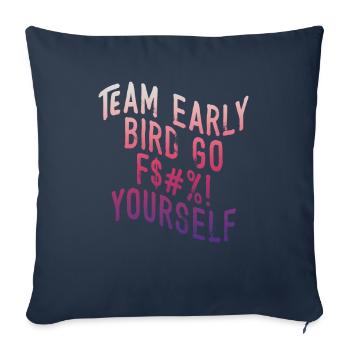 L’équipe Early Bird Go F... Toi-même - Housse de coussin décorative 45 x 45 cm - bleu marine - Devant