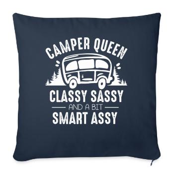 Camper Queen Classy Sassy And A Bit Smart Assy - Sofa pillowcase 17,3'' x 17,3'' (45 x 45 cm) - navy - Front