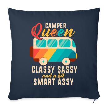 Camper Queen Classy Sassy And A Bit Smart Assy - Sofa pillowcase 17,3'' x 17,3'' (45 x 45 cm) - navy - Front