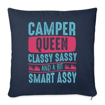 Camper Queen Classy Sassy And A Bit Smart Assy - Sofa pillowcase 17,3'' x 17,3'' (45 x 45 cm) - navy - Front