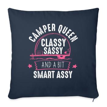 Camper Queen Classy Sassy And A Bit Smart Assy - Sofa pillowcase 17,3'' x 17,3'' (45 x 45 cm) - navy - Front