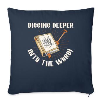 Penetrating Deeper into the Word Holy Bible Study - Sofa pillowcase 17,3'' x 17,3'' (45 x 45 cm) - navy - Front